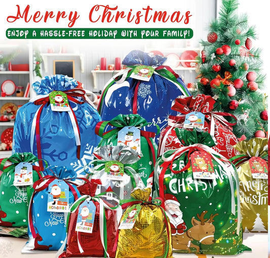 Kringle Express 50-Piece Gift Bag & Tags Set