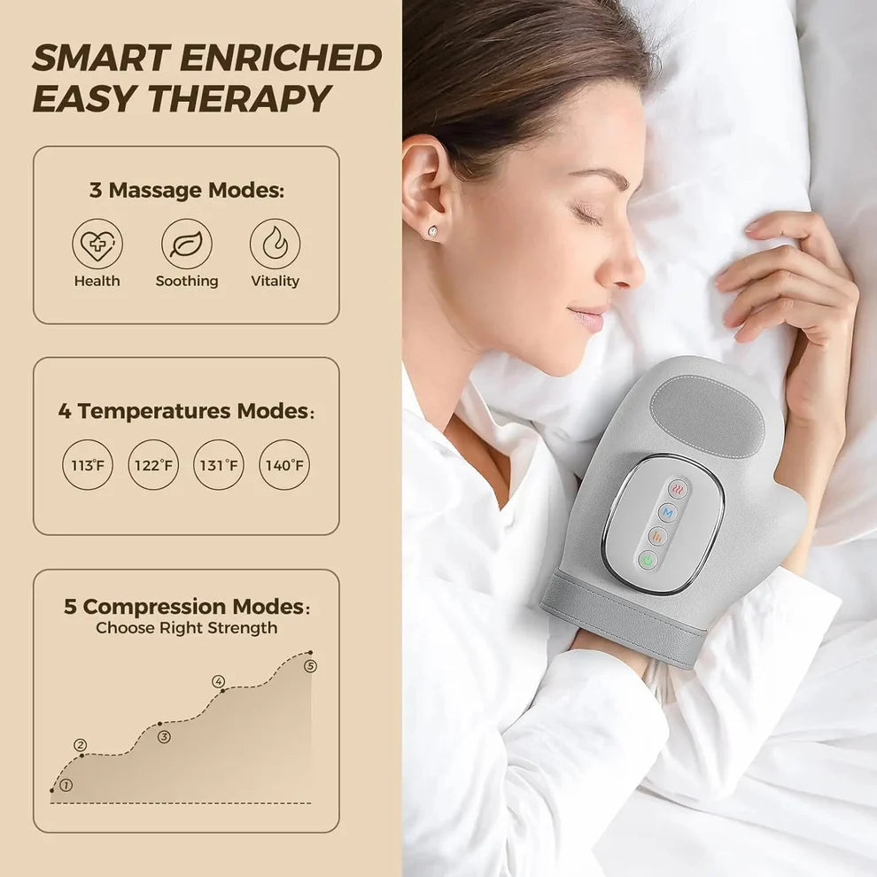 GlowMist™ Hand Massager with Heat Compression Therapy